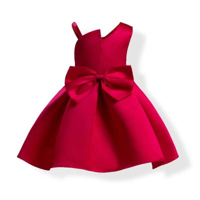 China Anti-wrinkle New Fashion Bow-knot Children Girl Dress Party Birthday Wedding Princess Toddler Baby Girls Clothes Kids Girl Dresses for sale