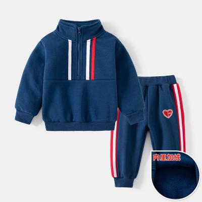 China Washable Kids Apparel Autumn Boys' Sportswear Fashion Long Sleeve Hoodie With Casual Pants Two Piece Personality Kids Clothing Set for sale