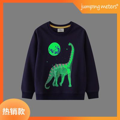 China Breathable 2022 Fall New Children T-shirt Kids Boys Clothes Boys Long Sleeve Animal Shark Luminous T Shirts for sale