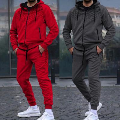 China Shirts & Tops Men Winter Clothing Sweatshirt Hoodies 2 Piece Sports Gym Tracksuits Mens Jogging Zipper Skinny Fit Sweat Suits for sale