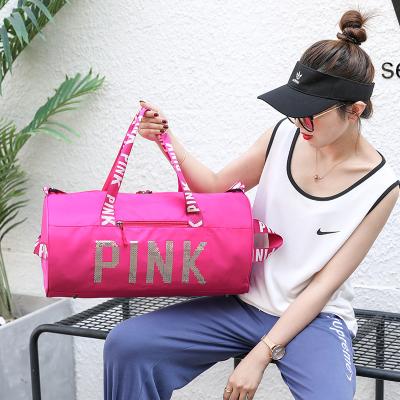 China Fashion Weekender Large Capacity Luggage Tote Bag Waterproof Sports Gym Travel Bag Private Label Daily Pink Duffel Bag For Girls for sale