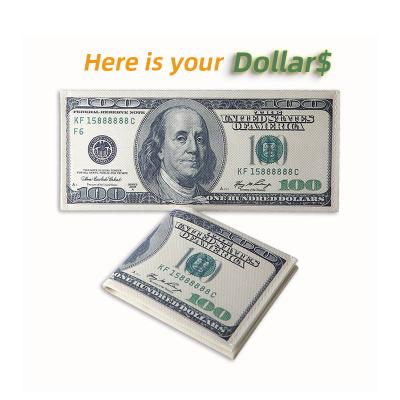 China Casual Wallet Selling 100 Dollar Bill Currency Wallet Printing Multi Function Card Holder Waterproof Fashion Waterproof Multi Thin Canvas 100 Dollar Wallets for sale