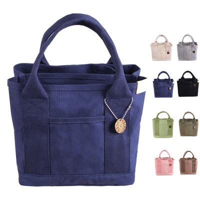 China Small Daily Thermal Bags For Groceries Hot Cold Lunch Bags High Quality Picnic Tote Bag Women Cotton Canvas Purses And Handbags for sale