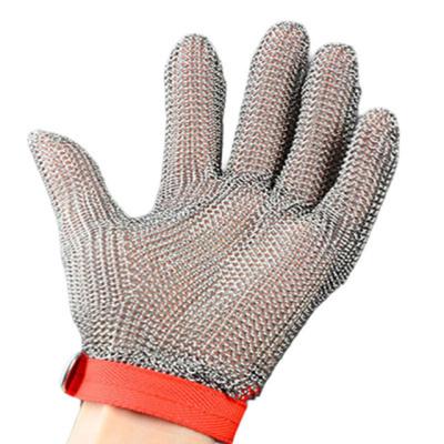 China Factory Wire Mesh Butcher Stainless Steel Anti-Cut Cut Heavy Duty Metal Mitt For Cutting AZON for sale