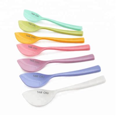 China Disposable Multicolor Plastic Jam Disposable Dessert Spoon for sale