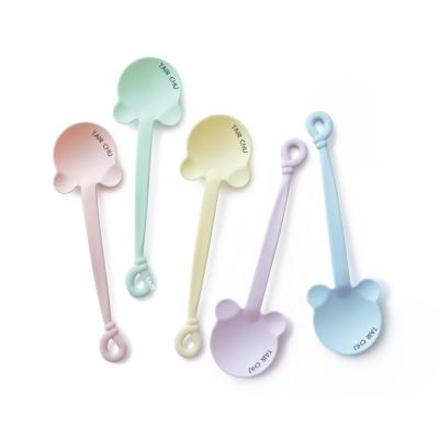 China 14cm stocked cute plastic spoon for christmas party for sale