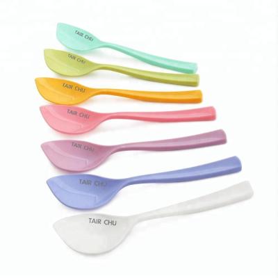 China Stocked Made in Taiwan Colorful Special Design Disposable Plastic Yogurt Spoon for sale