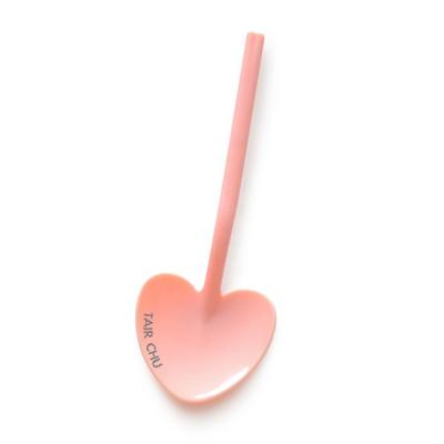 China Disposable 9cm Made In Taiwan Pink Cute Party Plastic Frozen Yogurt Disposable Ice Cream Spoon for sale