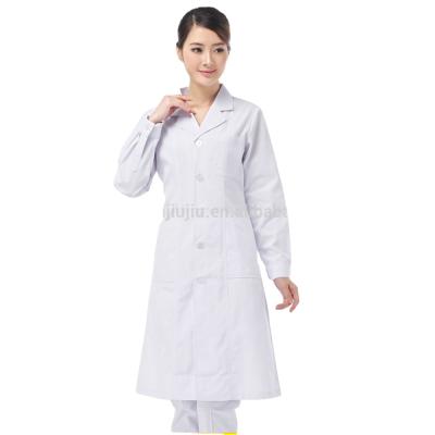 China Latest Fashion Comfortable Soft Design Hospital Women Nurse Uniform 100% Cotton White Lab Coat for sale