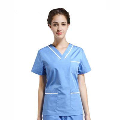 China Anti-Wrinkle Anti-Shrink Easy To Dry Hot Sale Doctor Uniforms Medical Nursing Scrubs Uniforms Clinic Scrub Sets Short Sleeve Tops Uniforms for sale