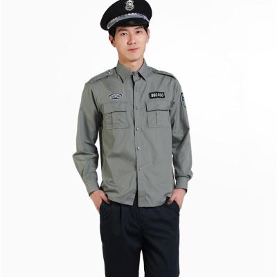 China Gray Long Sleeve Guard Security Guard Clothing for sale