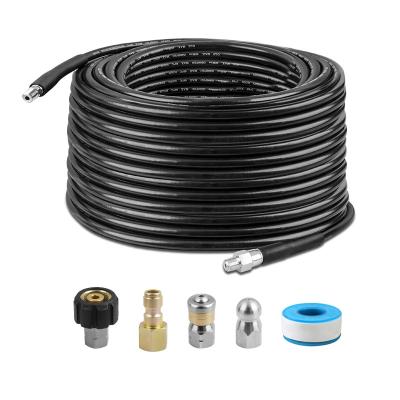 China Cleanging SPS 50FT 8700 PSI Rotating Seal High Pressure Pipe Nozzle Sewer Cleaning Kit for sale