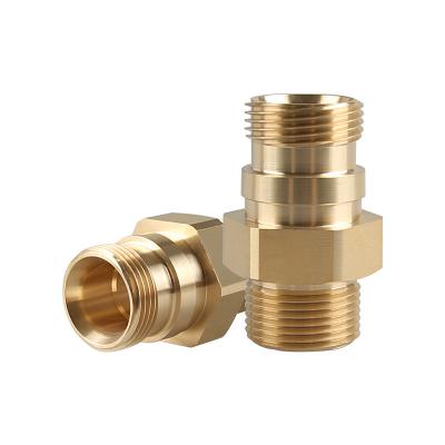 China Pressure Seal SPS M22mm Male To Male M22mm Seal High Quality Brass Joint High Pressure Coupler Fitting K.C. Adapters for sale