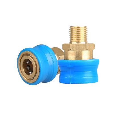 China Hotels SPS Quick Coupling Brass G1/4 Kit Blue Sheath Quick Connector Pressure Joint Quick Connect Fittings for sale