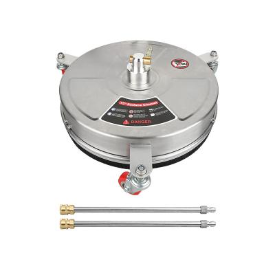 China Hotels 4000 PSI 15 Inch Stainless Steel Pressure Joint Flat Surface Rotary Cleaner With Extension Wand Attachment for sale