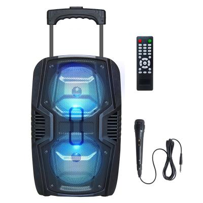 중국 2022 Colorful LED Light 2022 Colorful LED Light Portable Audio Powered 6.5 Inch Subwoofer Party Karaoke Cart High Fidelity Outdoor Speaker New 판매용