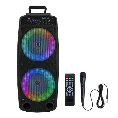 중국 Karaoke Portable Subwoofer Colorful Portable Subwoofer Speaker Cart OEM To ODM Light LED Light Alexa Alexa High Fidelity Speaker 판매용