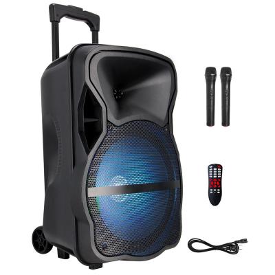 China New Arrival Active Wireless DJ Cart 12 Inch Outdoor Wireless Portable Speaker With Mic for sale