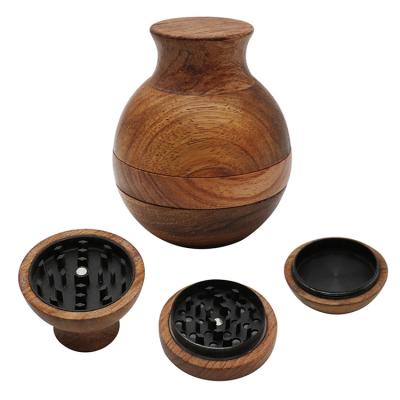 China China Factory Price Herb Tobacco Metal Teeth Metal Grinder Wooden Grinder Wooden Zinc Alloy Zinc Alloy Slime Shape for sale