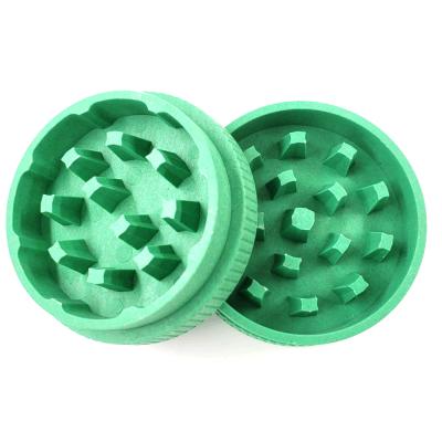 China Biodegradable Material 40 Mm Biodegradable Hot Plant Fiber 1.57 Inch Diameter 2 Pieces Herbal Grinder Rotary Grinder Grinder With Sharp Teeth for sale