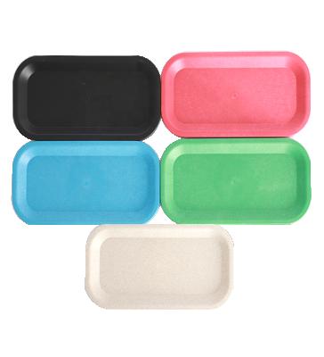 China Degradable Material Smoking Accessories Mixed 5 Colors Slim Biodegradable Plastic Roll Trays 205*105mm for sale