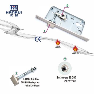 China EN 12209 Entry Mortise Lock Used On Hospitality With CE Certification / Fire Rated Mortise Lock 6072ZL for sale