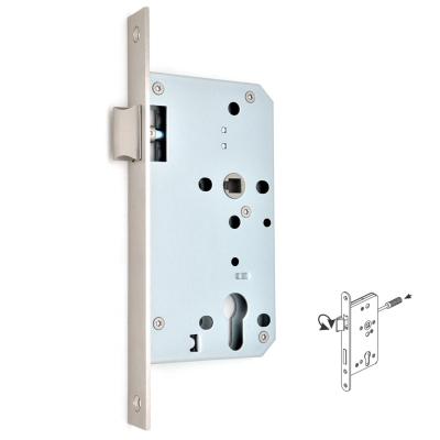 China SS304 DIN 18251 fire proof door lock body/passage high quality mortise lock with CE bolt lock body/latch for sale