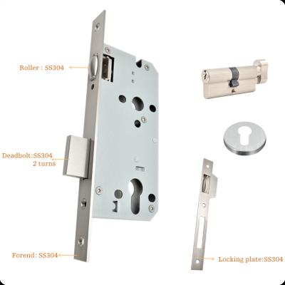 China Euro Standard 5585ZR Public Building Lock Body With Roller Bolt Complain With EN12209 for sale