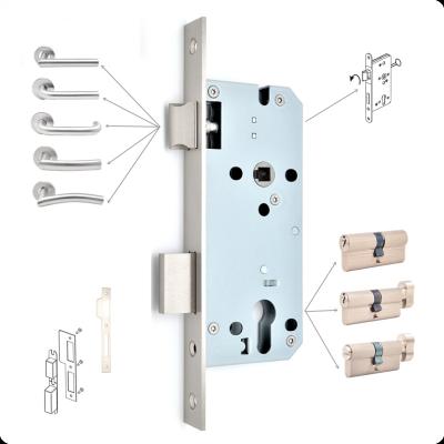 China European Standard EN12209 45mm Home.office.hotel.industy Commerical 4585Z Countercurrent 85mm Distance CE Fire Rated Mortise Door Lock Body for sale