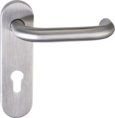 China Industrial Stainless Steel Door Handle SS2003-19 HANRUI Brand 72mm Center Size With Grade 3 Standard Brass Core EN1906 Level Handle for sale