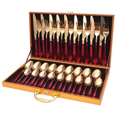 China OEM Luxury Hotel Viable Cutlery Set 36 Pieces Stainless Steel Cutlery Set Cutlery Set Spoon Knife Fork Cutlery Set for sale