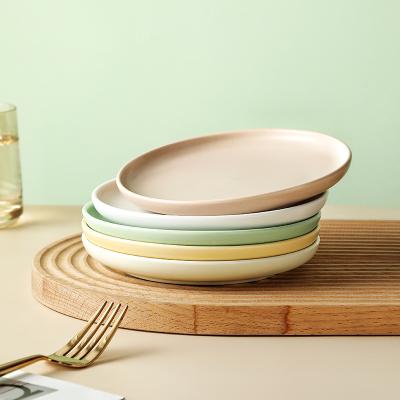 China New Viable Hot Selling Dinner Dishes For Restaurant Dinner Dish Breakfast Food Fruit Steak Ceramic Dish for sale