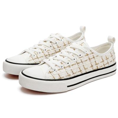 China Fashion Trend KH Factory Wholesale OEM Lace Casual Sports Shoes Customized Logo Canvas Shoes For Women for sale