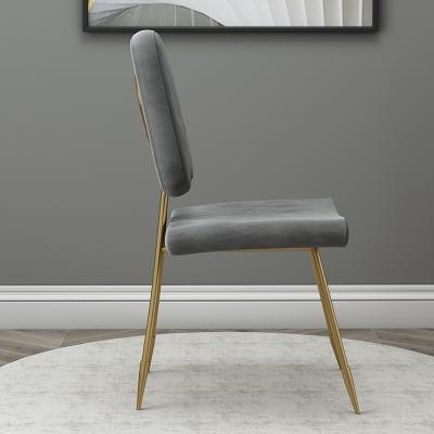 China Modern Design Wholesale Modern Furniture Nordic Velvet Room Lightweight Luxury Dining Chairs With Gold Metal Legs for sale