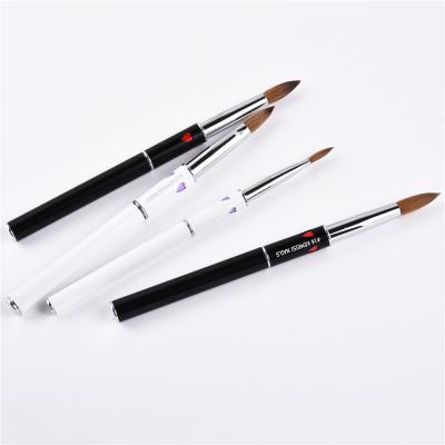 China Mental Acrylic Brush Pen Brush For Nail Logo Design Pure Color Bulk Nail Customized by NAIL for sale