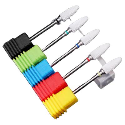 China Mini Hot Sale Nail Drill Bit Rotary Stone Ceramic Inlay Point Polishing Tool for sale