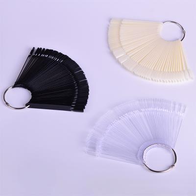 China Clear Black Nature Flexibility 1Set 50 Pcs Nail Art Display Practice Acrylic UV Gel Polish Fan False Finger for sale