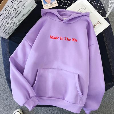 China FREE SHIPPING Women's Anti-Wrinkle Hoodies Letter Print Winter Sweatshirt Cover Plain Oversized Pullover Custom Hoodies for sale