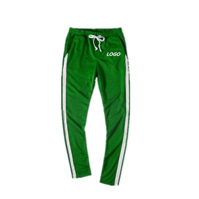 China Anti-pilling good quality and price simple slim trotters Logo Joggers Skinny Green Sweatpants custom made for sale