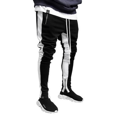 China Custom Tracksuit Sportswear Skinny Mens Joggers Pants Fitness Anti-Pilling Striped Black Track Pants Gyms Jogger Track Pants Sweatpants for sale