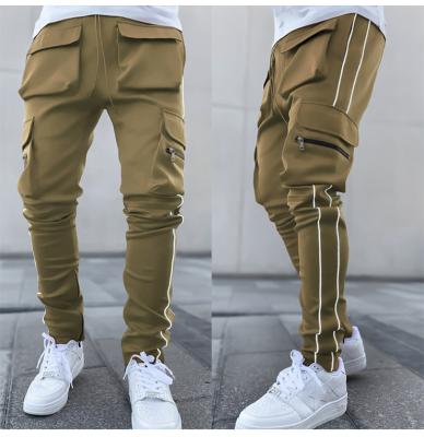 China 2021 New Anti-Wrinkle Cargo Sweatpants Slim Pants Wholesale Mens Mens Pants Stacked Joggers Pants With Side Pockets for sale