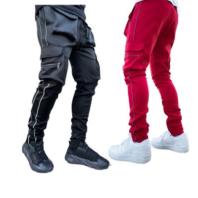 China Anti-Wrinkle Custom Design Sports Fitness Tights Gym Bodybuilding Jogging Sweatpants Track Pants Mirror Gym Running Pants for sale