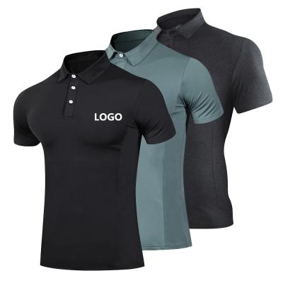 China Custom Anti-wrinkle Mens Quick-drying Running T-shirt Embroidery Plain Plain Golf Polo Blank Logo Breathable Running T-shirt for sale