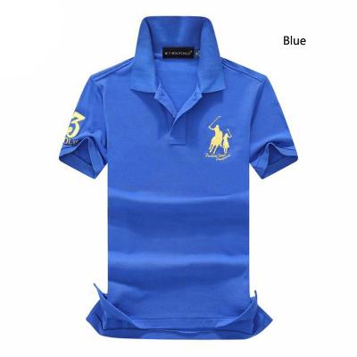 China Anti-wrinkle design your own 100% Custom Embroidered Men's Quick Dry Polo Shirt Short Sleeve Cotton Logo T-shirt Brand Polo Shirt for sale