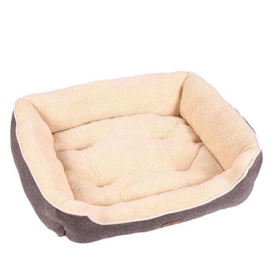 China New Good Price Interesting Price Pet Bed Square Highend Premium Canvas Cat Dog Waterproof Pet Bed for sale