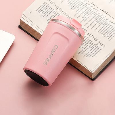 China Stocked Custom Logo Car Travel Double Wall Tumblers Mugs Stainless Steel Coffee Mugs for sale