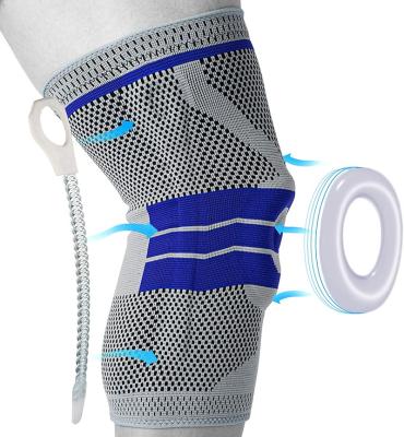 China Knee Compression Sleeve Support Knee Compression Sleeve Support With Silicone Gel Spring Support for sale