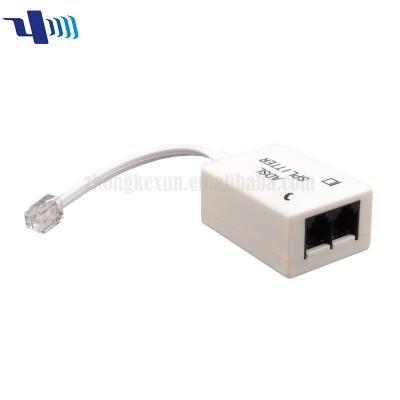 China Telephones And Others Telephone ADSL Modem Splitter With Dual Port RJ11 With Cable for sale