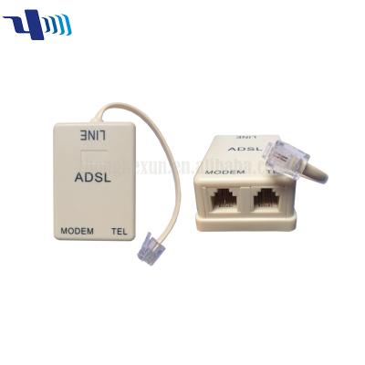 China telecom contact phone modem rj11 rj45 adsl splitter with cable for sale