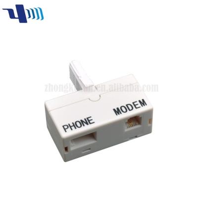 China UK ADSL splitter how to plug in 2 telephone lines connector ZKX--UK07 for sale